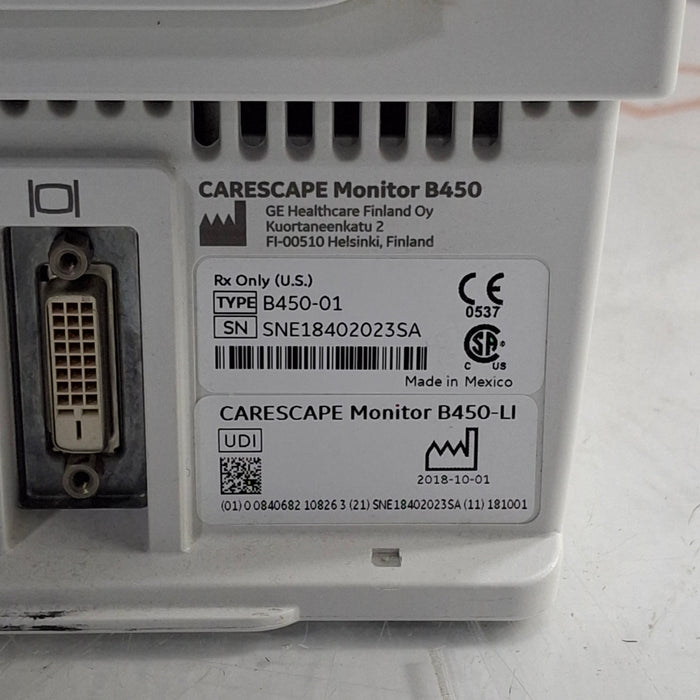 GE Healthcare Carescape B450 Patient Monitor