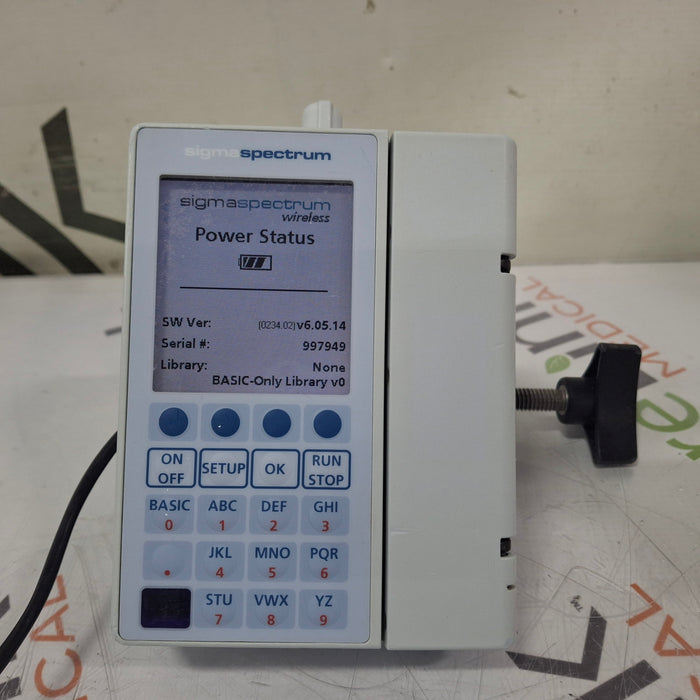 Baxter Sigma Spectrum 6.05.14 with B/G Battery Infusion Pump