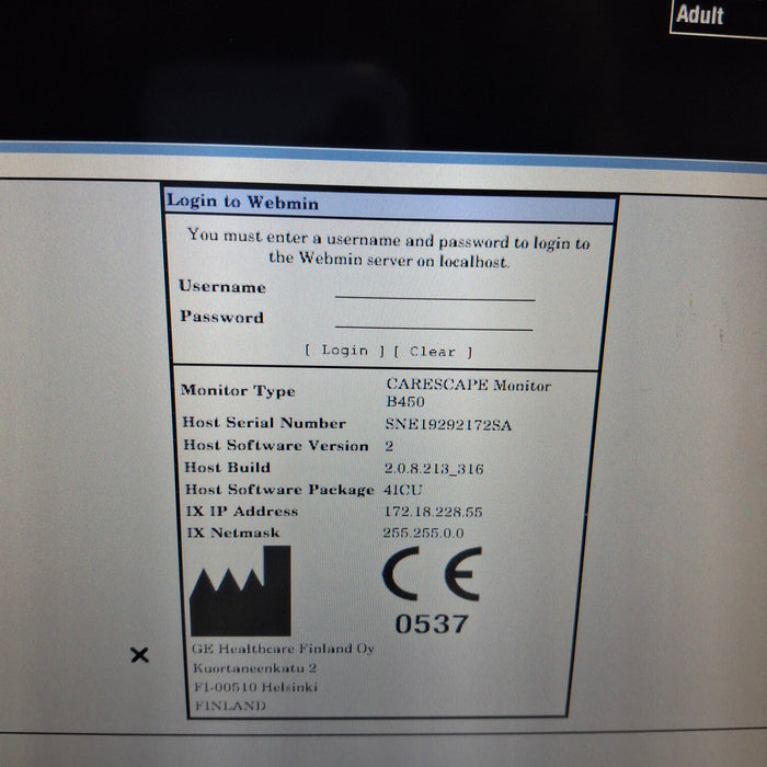 GE Healthcare GE Healthcare Carescape B450 Patient Monitor Patient Monitors reLink Medical