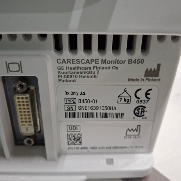 GE Healthcare Carescape B450 Patient Monitor