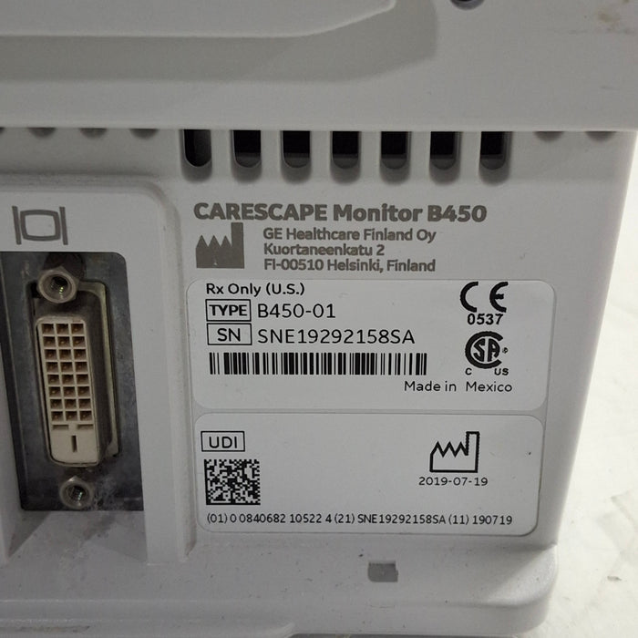 GE Healthcare Carescape B450 Patient Monitor