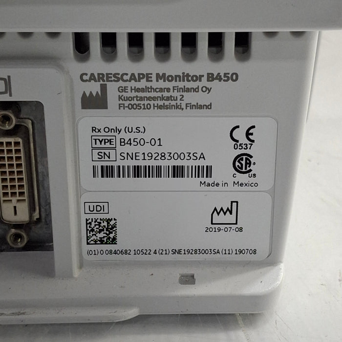 GE Healthcare Carescape B450 Patient Monitor