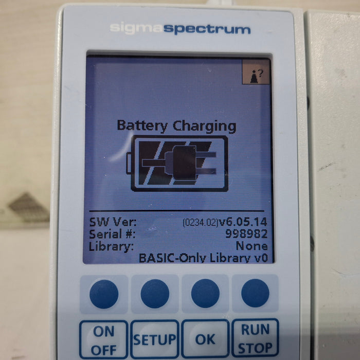 Baxter Sigma Spectrum 6.05.14 with B/G Battery Infusion Pump