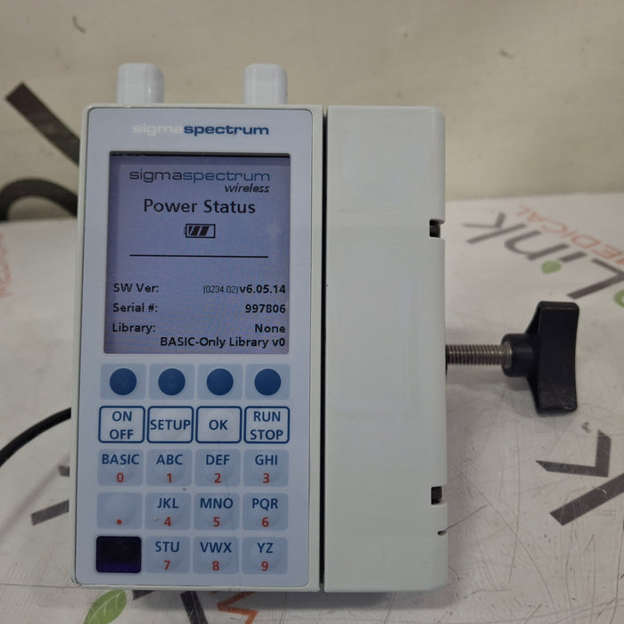 Baxter Sigma Spectrum 6.05.14 with A/B/G/N Battery Infusion Pump