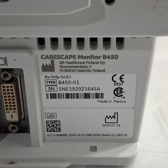 GE Healthcare Carescape B450 Patient Monitor