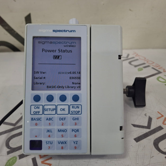 Baxter Sigma Spectrum 6.05.14 with B/G Battery Infusion Pump