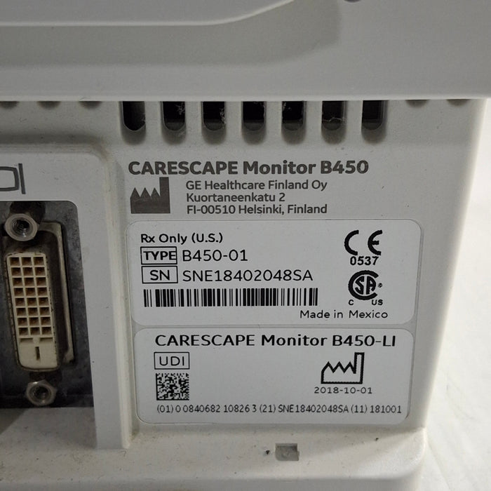GE Healthcare Carescape B450 Patient Monitor