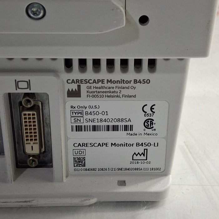 GE Healthcare Carescape B450 Patient Monitor