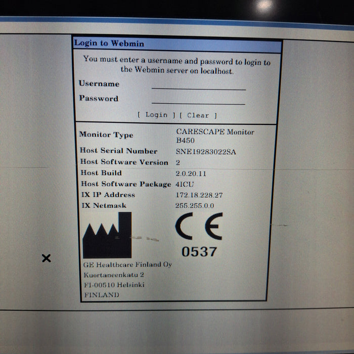 GE Healthcare GE Healthcare Carescape B450 Patient Monitor Patient Monitors reLink Medical