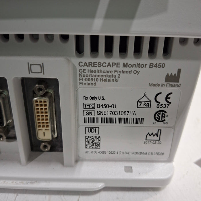 GE Healthcare Carescape B450 Patient Monitor