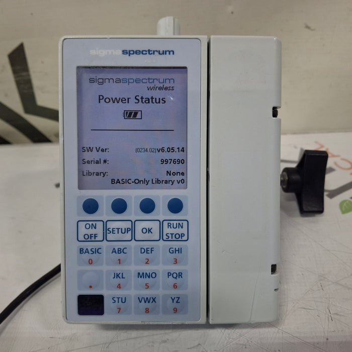 Baxter Sigma Spectrum 6.05.14 with B/G Battery Infusion Pump