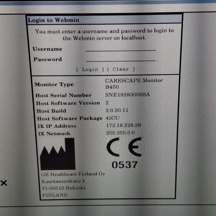 GE Healthcare GE Healthcare Carescape B450 Patient Monitor Patient Monitors reLink Medical