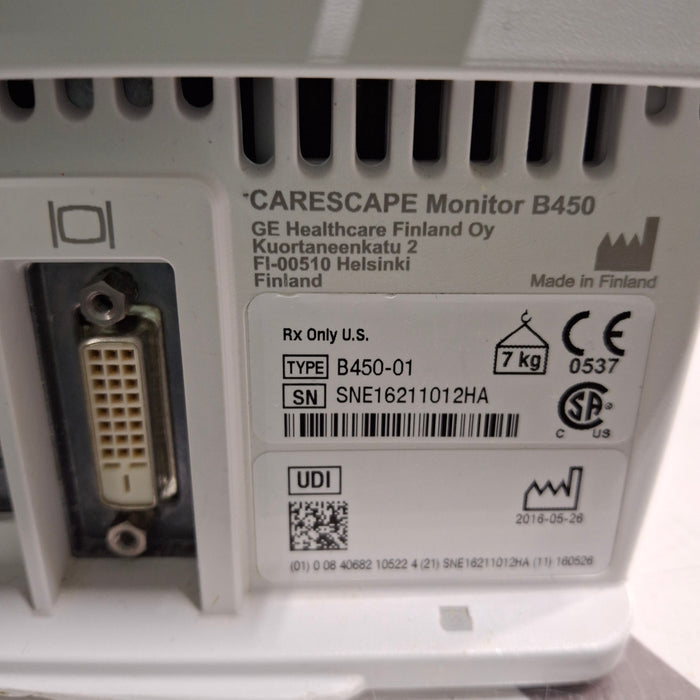 GE Healthcare Carescape B450 Patient Monitor
