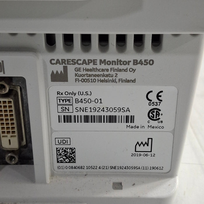 GE Healthcare Carescape B450 Patient Monitor