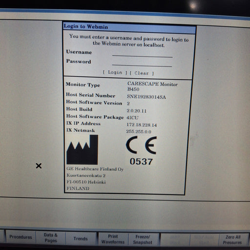 GE Healthcare GE Healthcare Carescape B450 Patient Monitor Patient Monitors reLink Medical