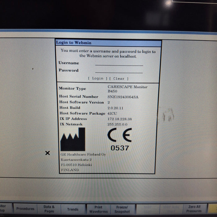 GE Healthcare GE Healthcare Carescape B450 Patient Monitor Patient Monitors reLink Medical