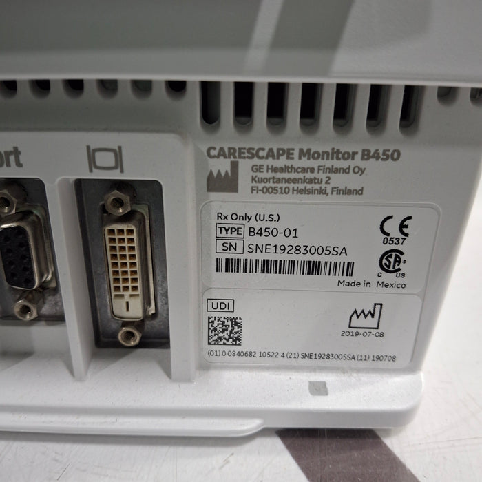 GE Healthcare GE Healthcare Carescape B450 Critical Care Patient Monitor Patient Monitors reLink Medical