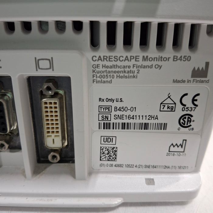 GE Healthcare GE Healthcare Carescape B450 Critical Care Patient Monitor Patient Monitors reLink Medical