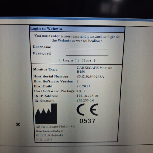 GE Healthcare GE Healthcare Carescape B450 Critical Care Patient Monitor Patient Monitors reLink Medical