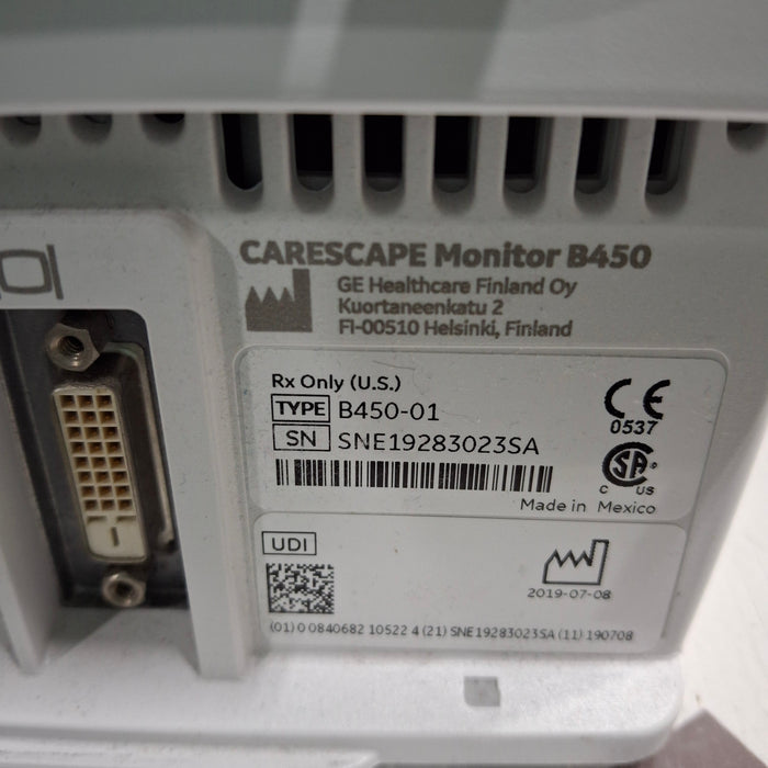 GE Healthcare GE Healthcare Carescape B450 Critical Care Patient Monitor Patient Monitors reLink Medical