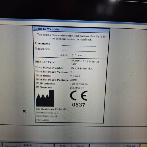 GE Healthcare GE Healthcare Carescape B450 Critical Care Patient Monitor Patient Monitors reLink Medical
