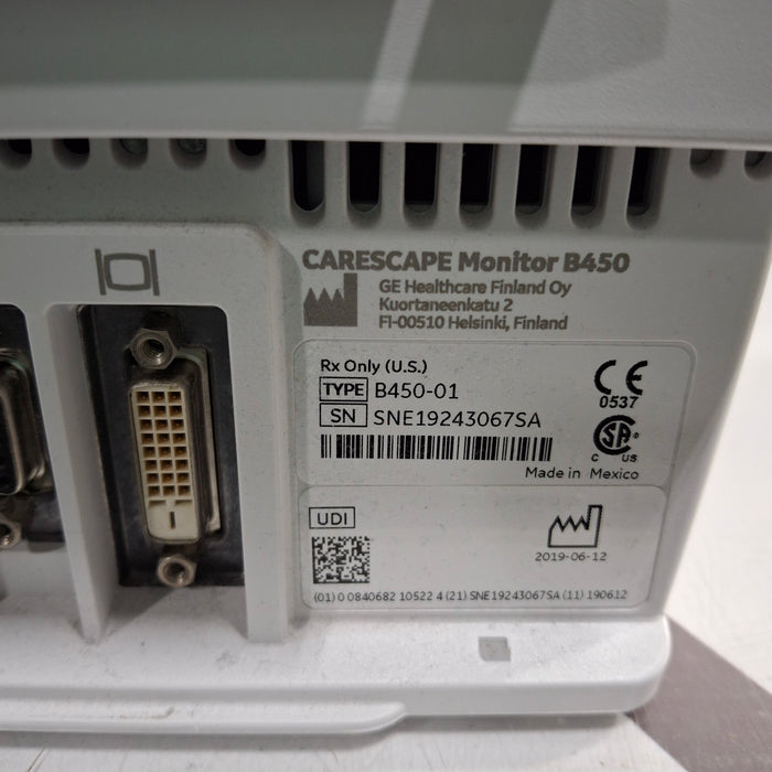 GE Healthcare GE Healthcare Carescape B450 Critical Care Patient Monitor Patient Monitors reLink Medical
