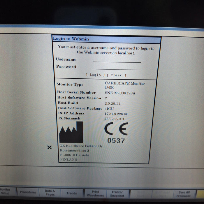 GE Healthcare GE Healthcare Carescape B450 Critical Care Patient Monitor Patient Monitors reLink Medical