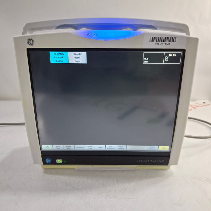 GE Healthcare GE Healthcare Carescape B450 Critical Care Patient Monitor Patient Monitors reLink Medical