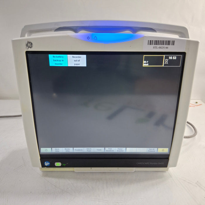 GE Healthcare GE Healthcare Carescape B450 Critical Care Patient Monitor Patient Monitors reLink Medical