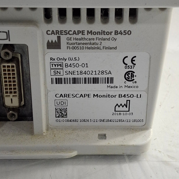 GE Healthcare GE Healthcare Carescape B450 Critical Care Patient Monitor Patient Monitors reLink Medical