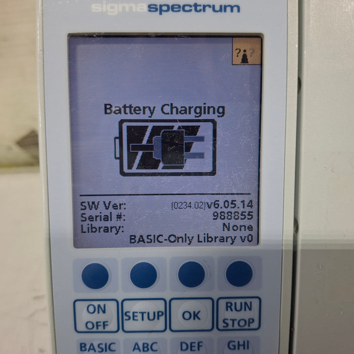 Baxter Sigma Spectrum 6.05.14 with B/G Battery Infusion Pump