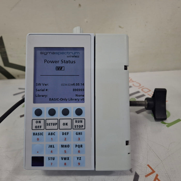 Baxter Sigma Spectrum 6.05.14 with B/G Battery Infusion Pump