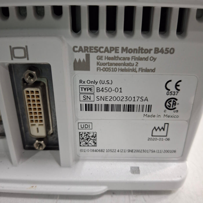 GE Healthcare GE Healthcare Carescape B450 Critical Care Patient Monitor Patient Monitors reLink Medical