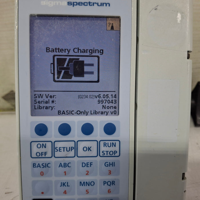 Baxter Sigma Spectrum 6.05.14 with B/G Battery Infusion Pump