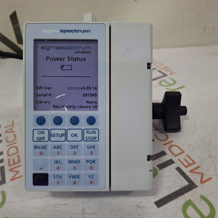 Baxter Sigma Spectrum 6.05.14 with B/G Battery Infusion Pump