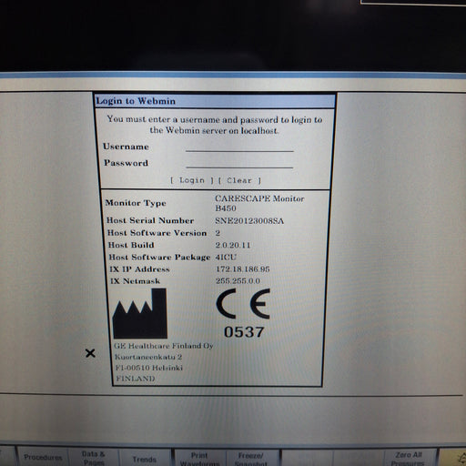 GE Healthcare GE Healthcare Carescape B450 Critical Care Patient Monitor Patient Monitors reLink Medical