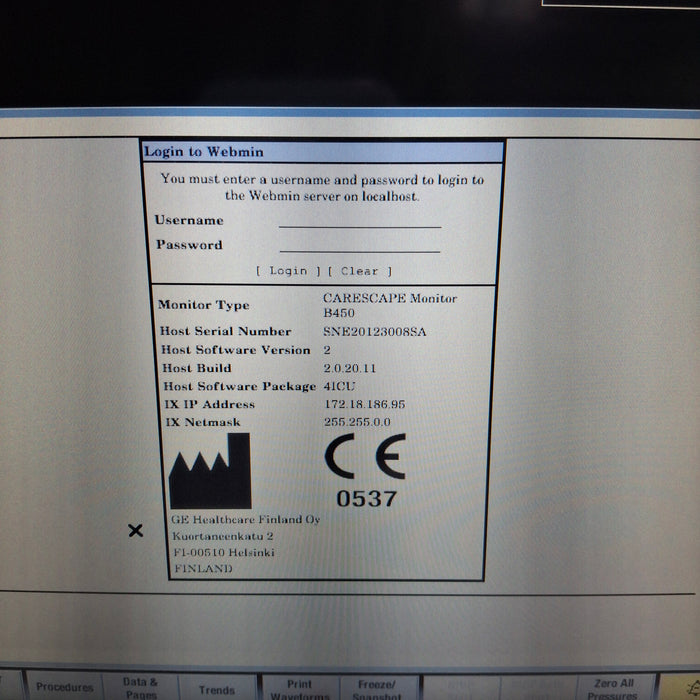 GE Healthcare GE Healthcare Carescape B450 Critical Care Patient Monitor Patient Monitors reLink Medical