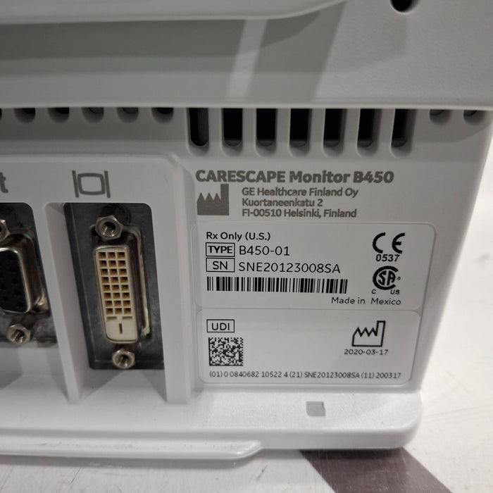 GE Healthcare GE Healthcare Carescape B450 Critical Care Patient Monitor Patient Monitors reLink Medical