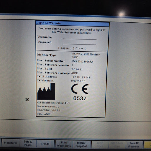GE Healthcare GE Healthcare Carescape B450 Critical Care Patient Monitor Patient Monitors reLink Medical