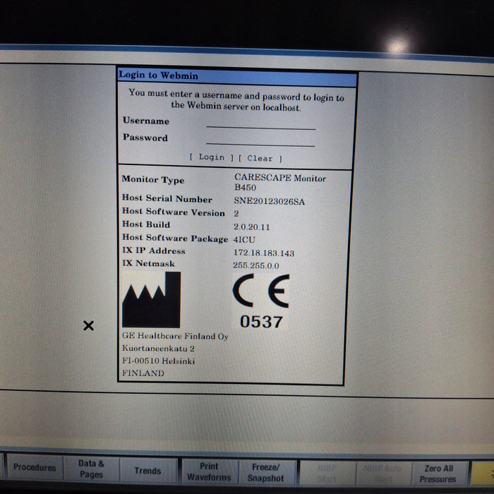 GE Healthcare GE Healthcare Carescape B450 Critical Care Patient Monitor Patient Monitors reLink Medical