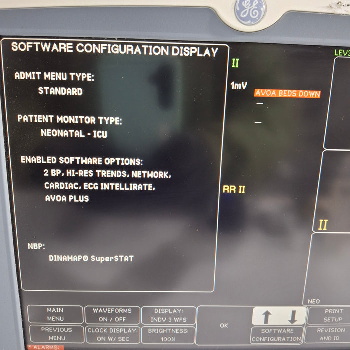 GE Healthcare Dash 5000 - Masimo SpO2 Patient Monitor