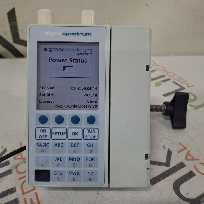 Baxter Sigma Spectrum 6.05.14 with A/B/G/N Battery Infusion Pump