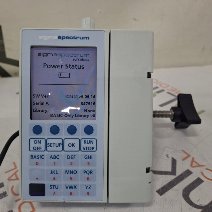 Baxter Sigma Spectrum 6.05.14 with B/G Battery Infusion Pump