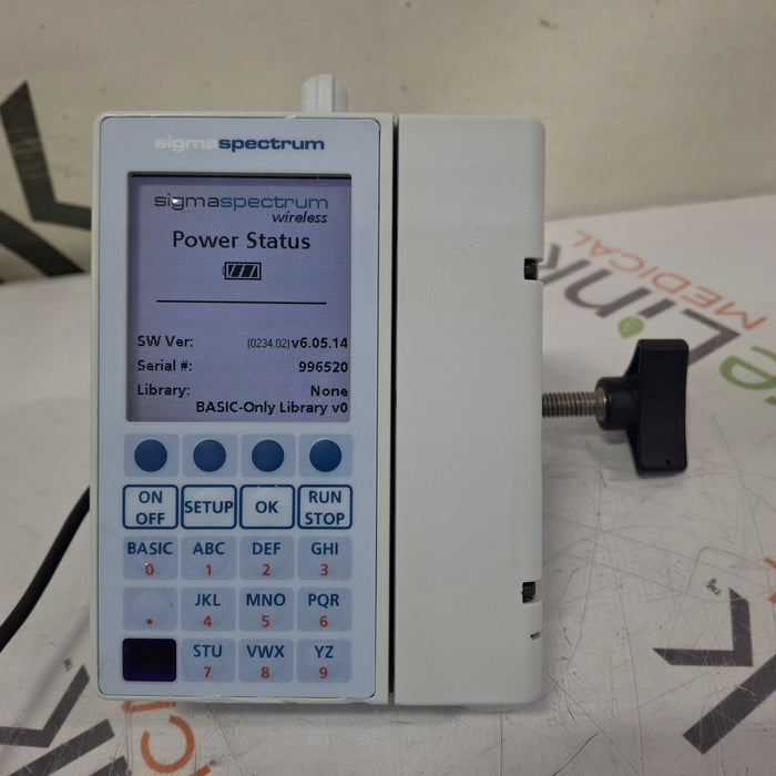 Baxter Sigma Spectrum 6.05.14 with B/G Battery Infusion Pump