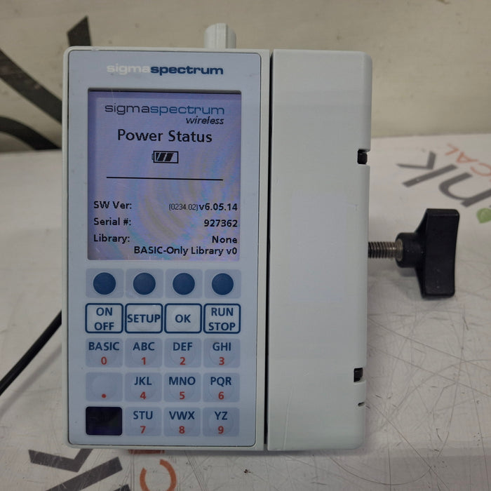 Baxter Sigma Spectrum 6.05.14 with B/G Battery Infusion Pump