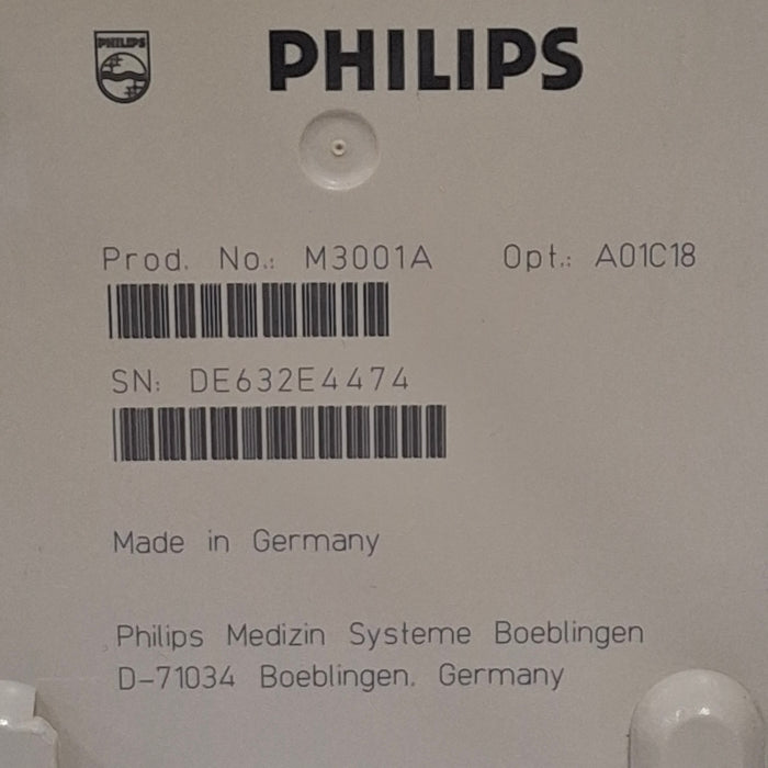 Philips M3001A-A01C18 Fast SpO2, NIBP, 12 lead ECG, Temp, IBP MMS Module