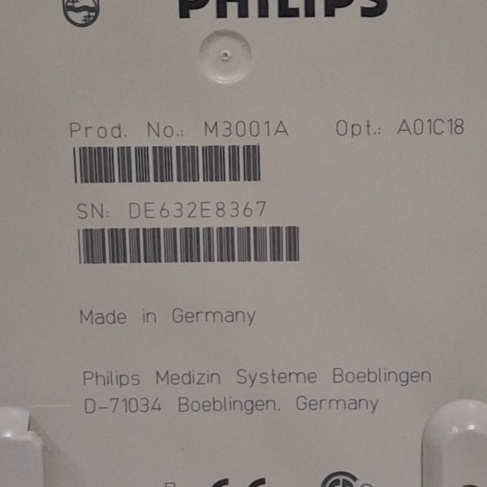 Philips M3001A-A01C18 Fast SpO2, NIBP, 12 lead ECG, Temp, IBP MMS Module