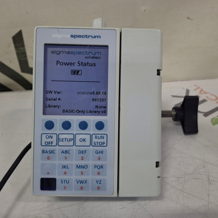 Baxter Sigma Spectrum 6.05.14 with B/G Battery Infusion Pump