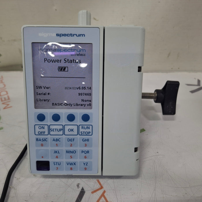 Baxter Sigma Spectrum 6.05.14 with B/G Battery Infusion Pump