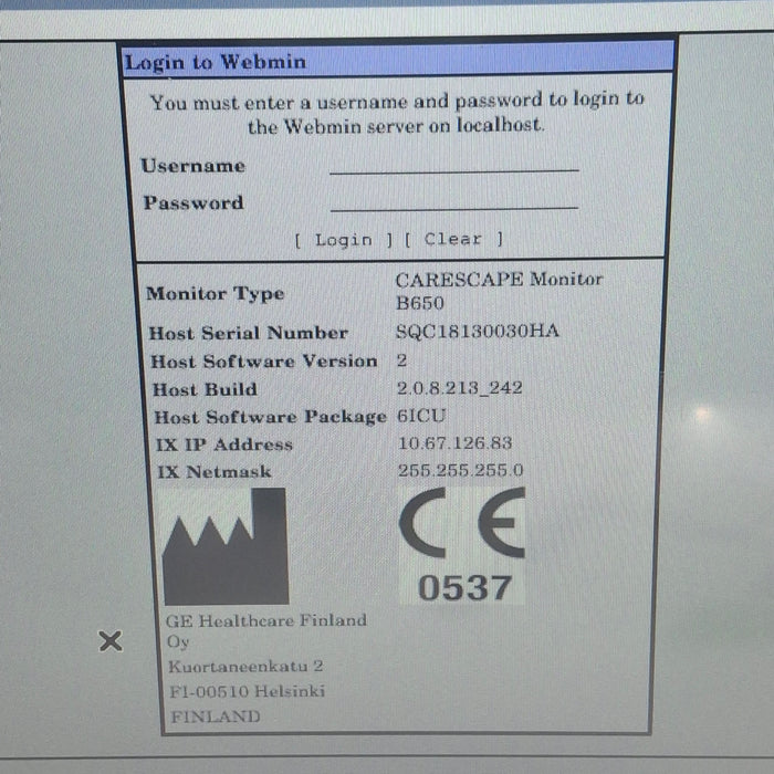 GE Healthcare GE Healthcare Carescape B650 Critical Care Patient Monitor Patient Monitors reLink Medical